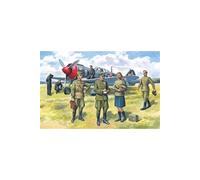 ICM 48084 Figurines Pilotes et personnel au sol soviétique 1943-45 1:48 Neuf