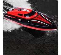 H101 Bateau de course avec télécommande 43,4 cm haute vitesse 30 km/h, grand moteur servo hors-bord automatique pour garçons et adultes