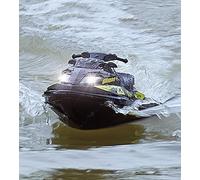 SOWOFA Grand bateau à moteur télécommandé sans balais de 33,5 cm avec système d'entraînement à turboréacteur intégré pour télécommande à haute vitesse, avec vitesse de bateau rapide
