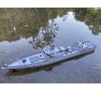 SOWOFA Grand Destroyer de missiles 055, Navire de guerre télécommandé, Coque ultra longue de 60 cm, 2,4 G, Double hélice pilotée à distance, Bateau léger