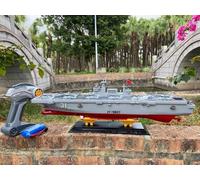 SOWOFA Hélicoptère télécommandé de taille moyenne de 48 cm, navire de transport d'attaque amphibie, modèle de bateau télécommandé à grande vitesse, modèle de jouet de bateau militaire télécommandé