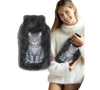 soxo Bouillotte Eau Chaude Cadeau Pour Bebe Peluche Bouillote Anti Colique Enfant Bouillotes Chat Tigré