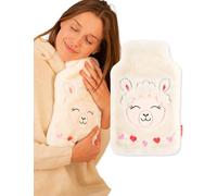 soxo Bouillotte Peluche Eau Chaude Hot Water Bottle Chat & Chien 1,8L | Motifs Panda Et Renard, Design Lama Original