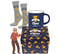 soxo Cadeau Grand Pere Original - Chaussettes Homme Papi & Tasse 40-45