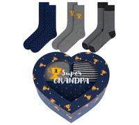 soxo Cadeau Grand Pere Original - Chaussettes Homme Papi & Tasse 40-45