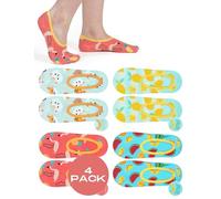 soxo Chaussette Invisible Femme Protege Pied Coton Soquettes Fantaisie Socquettes 35-40 4 Paires