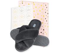 soxo Chaussons Femme En Peluche Slippers Confort Pantoufles Invité Chausson Coffret Cadeau 37/38 Graphite