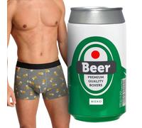 soxo Coffret Biere Cadeau - Boxer Homme Coton - Canette Calecon M-XL