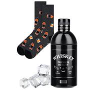 soxo Coffret Whisky Cadeau Homme - Chaussettes Coton & Verre Luxe 40-45