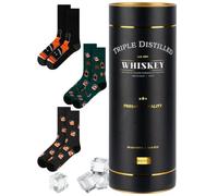soxo Coffret Whisky Cadeau Homme - Chaussettes Coton & Verre Luxe 40-45