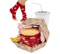 soxo Fast Food Chaussettes Femme Drole Cadeau Homme Fantaisie Chaussette Idee Cadeaux 40-45 Hamburger 1 Paire