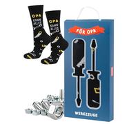soxo Grand père Chaussettes Homme Idee Cadeau Drole Coton Cadeaux Haute Chaussette 40-45 Opa Werkzeuge 1 Paire