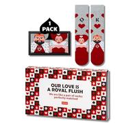soxo Saint Valentin Chaussettes Homme Idee Cadeau Drole Haute Chaussette Coton Cadeaux 40-45 Cartes 1 Paire
