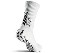 SOXPro Classic - Chaussettes Antidérapantes Football - Flèches GRIP en Silicone - Antiblasures - Respirantes - Stabilité (FR/ES. Alpha/lettres. L. Taille normale. Taille normale. 1. Blanc)
