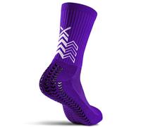 SOXPro Classic - Chaussettes Antidérapantes Football - Flèches GRIP en Silicone - Antiblasures - Respirantes - Stabilité (FR/ES, Alpha/lettres, M, Taille normale, Taille normale, Violet)