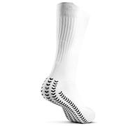 SOXPro Fast Break - Chaussettes antidérapantes avec support de cheville, protection des rideaux d'Achille, confort et performance maximum, Blanc, M