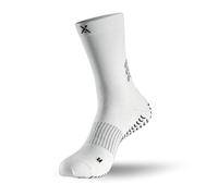 SOXPro Ultra Light - Chaussettes antidérapantes - Flèches double GRIP en silicone intérieur/extérieur - Anti-escica - Ultra fines et légères - Running. Football Tennis et Multisport, blanc, S