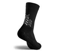 SOXPro Ultra Light Lot de 2 chaussettes antidérapantes - unisexe - avec flèches en silicone - Chaussettes de football et de rugby - Noir - Taille L