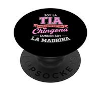 Soy La Tia Chingona Tambien La Madrina Latina Tante Mexicaine PopSockets PopGrip Adhésif
