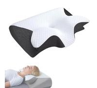 SOYA Paris Oreiller 2.0, Oreiller Ergonomique Cervical 2 en 1, Oreillers Orthopédique à Mémoire De Forme pour Dormir Le Et Côté, Confort Optimal pour Nuque (1pc*Noir)