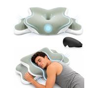 SOYA Paris Oreiller 3.0, Oreiller SOYA 3.0 Ergonomique Mémoire De Forme | Oreiller Japonais Soya 3.0 Cervical à Coussin Double Hauteur Pour Dormir Sur Le Côté, Sur Le Dos Et Sur Le Ventre