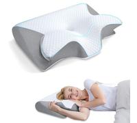 SOYA PARIS Oreiller soya 2.0 Ergonomique Cervical, Oreillers Orthopédique à Mémoire de Forme pour la Nuque, Coussin pour Dormir sur Le Dos, Côté et Différentes Positions de Sommeil (1 X Oreiller)