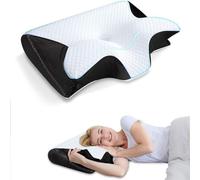 SOYA PARIS Oreiller soya 2.0 Ergonomique Cervical, Oreillers Orthopédique à Mémoire de Forme pour la Nuque, Coussin pour Dormir sur Le Dos, Côté et Différentes Positions de Sommeil (Noir 2 X Oreiller)