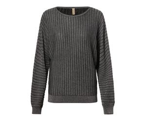 Soyaconcept Pull-over 'Violetta 2' gris foncé / argent, Taille L
