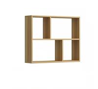 SOYDAN Bibliothèque en Bois avec Cubes de Rangement, étagère Flottante Moderne à 2 étagères for unité Murale, Armoire, Support DVD, étagère, Organisateur de dossiers(Noyer Clair,60 * 20 * 65cm)