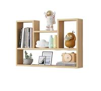SOYDAN Wooden Wall Mounted Storage Bookcase 3-Shelf Modern Floating Shelf for Wall Unit Shelf, Closet Cabinet, DVD Rack Bookshelf File Organizer Rack(Noyer Clair)