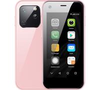 Soyes Xs13 Mini téléphone portable Android 3D verre double carte Sim Tf slot carte 5mp caméra petit téléphone rose