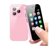 SOYES XS14 Pro Petit Smartphone 3,0 pouces Android 9.0 Face ID RAM 3 Go ROM 64 Go 2600mAh OTG Double SIM 4G Téléphone portable Rose