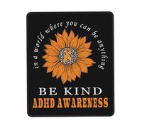 Soyez Bienveillant Tournesol De Sensibilisation Au Tdah Tapis De Souris Gaming Portable Mousepad Confort Mouse Pad pour Ordinateur Voyage Travail 25X30Cm