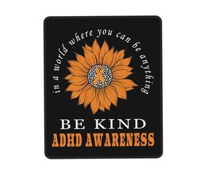 Soyez Bienveillant Tournesol De Sensibilisation Au Tdah Tapis De Souris Gaming Portable Mousepad Confort Mouse Pad pour Ordinateur Voyage Travail 25X30Cm