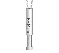 Soyez colliers pour les femmes, soyez une sorte de collier B,Collier de tube carré de barre - Pendentif tube carré en acier inoxydable, pendentif d'encouragement, bijoux inspirant drôle pour les meill