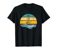 Soyez comme l'eau Arts Martiaux Taoïsme Océan Retro Art T-Shirt Graphique avec Valeur