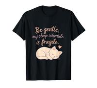 Soyez doux, mon horaire de sommeil est fragile, en santé mentale, chaton T-Shirt