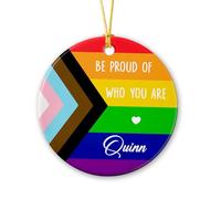 Soyez Fier De Qui Vous Êtes Ornement Suspendu Céramique Décoration De Noël A Suspendre avec Ficelle Pendentif De Noël pour Mariage Fête Jardin