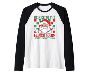 Soyez Gentil avec la Dame de Cantine, Le Père Noël Observe Manche Raglan