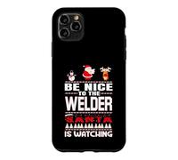 Soyez Gentil avec Le Soudeur Que Le père Noël Regarde Joyeux Coque pour iPhone 11 Pro Max