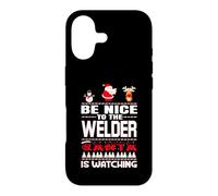 Soyez Gentil avec Le Soudeur Que Le père Noël Regarde Joyeux Coque pour iPhone 17