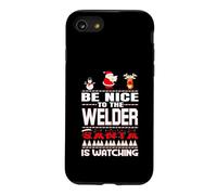 Soyez Gentil avec Le Soudeur Que Le père Noël Regarde Joyeux Coque pour iPhone SE (2020) / 7/8