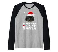 Soyez Gentil avec Moi, Je connais Le Père Noël Chien de Manche Raglan