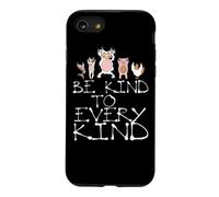 Soyez Gentil avec Tous Les Amoureux des Animaux végétariens végétaliens Amusants Coque pour iPhone SE (2020) / 7/8