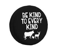 Soyez Gentil avec Tout Le Monde Végétalien Végétarien Housse pour Roue Pneu Imperméable Couverture De Roue De Secours Housse Roue De Secours Universelle pour Auto Remorque Voiture 15inch