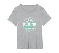 Soyez Gentil dans Un Monde où Vous Pouvez être n'importe Quoi T-Shirt, Femme Grandes Tailles, Gris Chiné, 5X