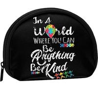 Soyez gentil journée de sensibilisation à l'autisme dans un monde où vous pouvez être n'importe quoi porte-monnaie portefeuille femmes et filles mignon mode sac changement pochette porte-clés femmes s