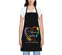 Soyez gentil Journée de sensibilisation à l'autisme dans un monde où vous pouvez être n'importe quoi Tabliers pour femmes hommes Tablier à bavette imperméable Tabliers de chef pour la cuisine Cuisson