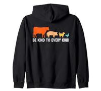 Soyez Gentil pour Tous Les Types d'amateurs d'animaux végétaliens Inspirants Sweat à Capuche