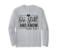 Soyez immobile et Connaissez Les Hommes et Les Femmes chrétiens reconnaissants Manche Longue